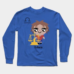 Libra Boy Cute Zodiac Sign Long Sleeve T-Shirt